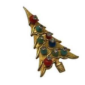 Vintage Hattie Carnegie Christmas Tree Brooch